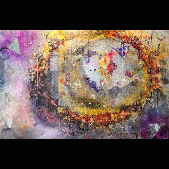 Handmade Other - HANDCRAFTED Abstract Painting HANDPAINTED Artwork HANDMADE Wall Art Decor